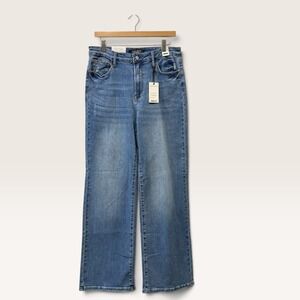 Judy Blue Thats My Jam Wide Leg High Waist Distressed Jeans JB88354 MD Womens 13